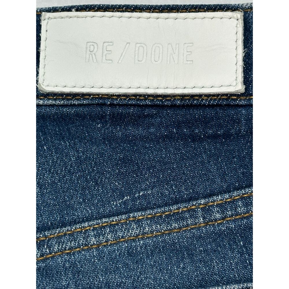 RE/DONE 90s High Rise Ankle Crop Jeans Medium Wash Interior Pocket Size 25 - Picture 12 of 13